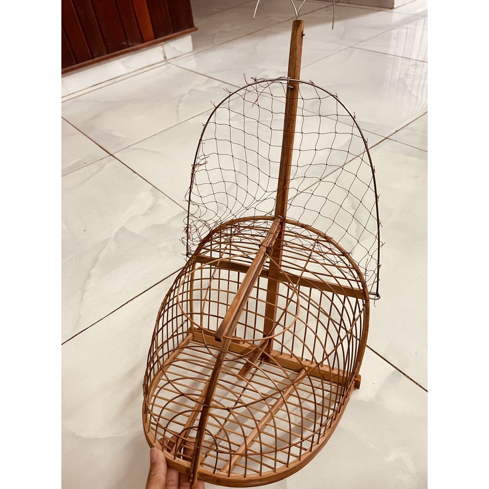 Lồng bẫy chim Chào mào, chim chích chòe, chim hoạ mi siêu nhạy. Tre già đã qua xử lý độ bền cao. Lẫy sập kẽm cực nhạy
