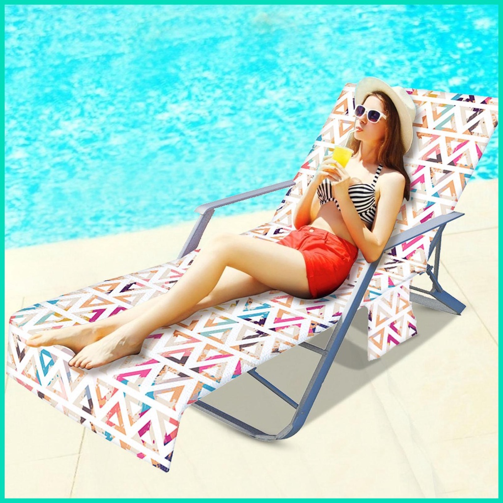 Vỏ Bọc Ghế Ngồi Hồ Bơi Bằng Sợi Micro Mềm Mại Thấm Hút Nước Nhanh Khô Phong Cách Bohemian Tiện Dụng