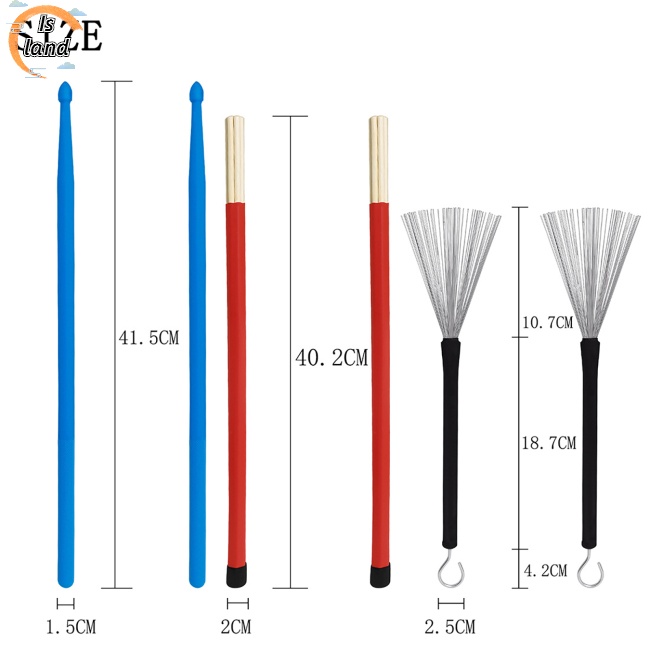 Bộ Dùi Trống Kèm Cọ Có Thể Thu Gọn Tiện Dụng