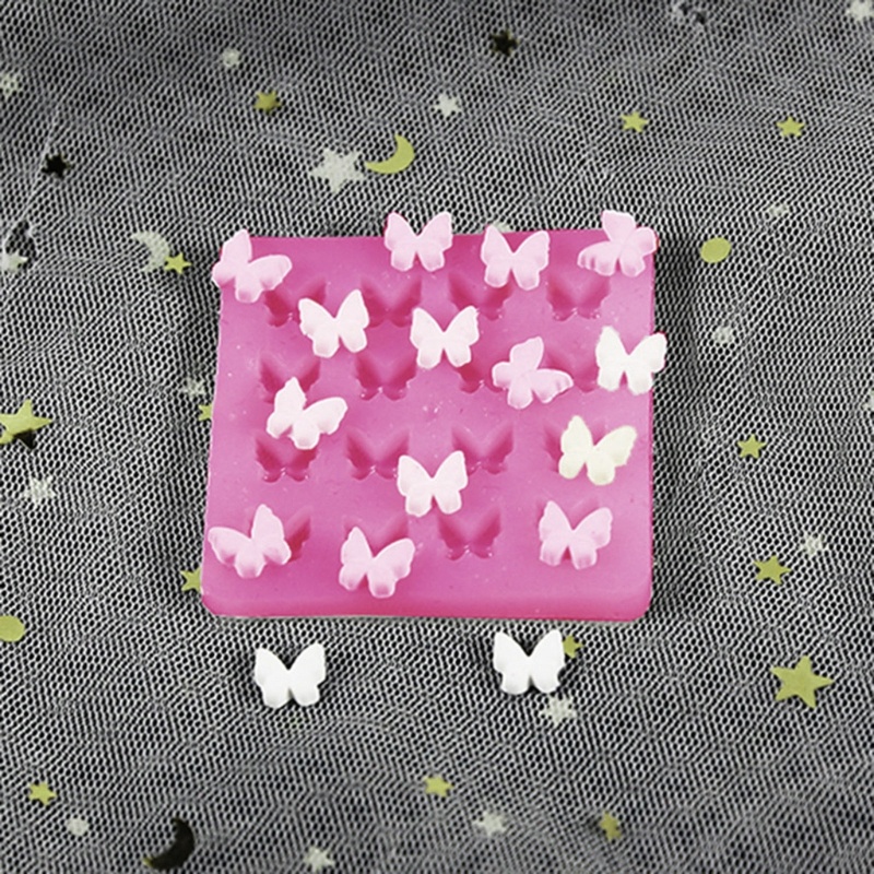 Khuôn Làm Bánh / Sô Cô La / Đất Sét Polymer Hình Bướm Màu Hồng DIY