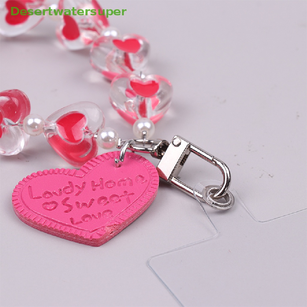 Vòng Đeo Tay Chống Thất Lạc Hình Trái Tim Pha Lê Cho Điện Thoại