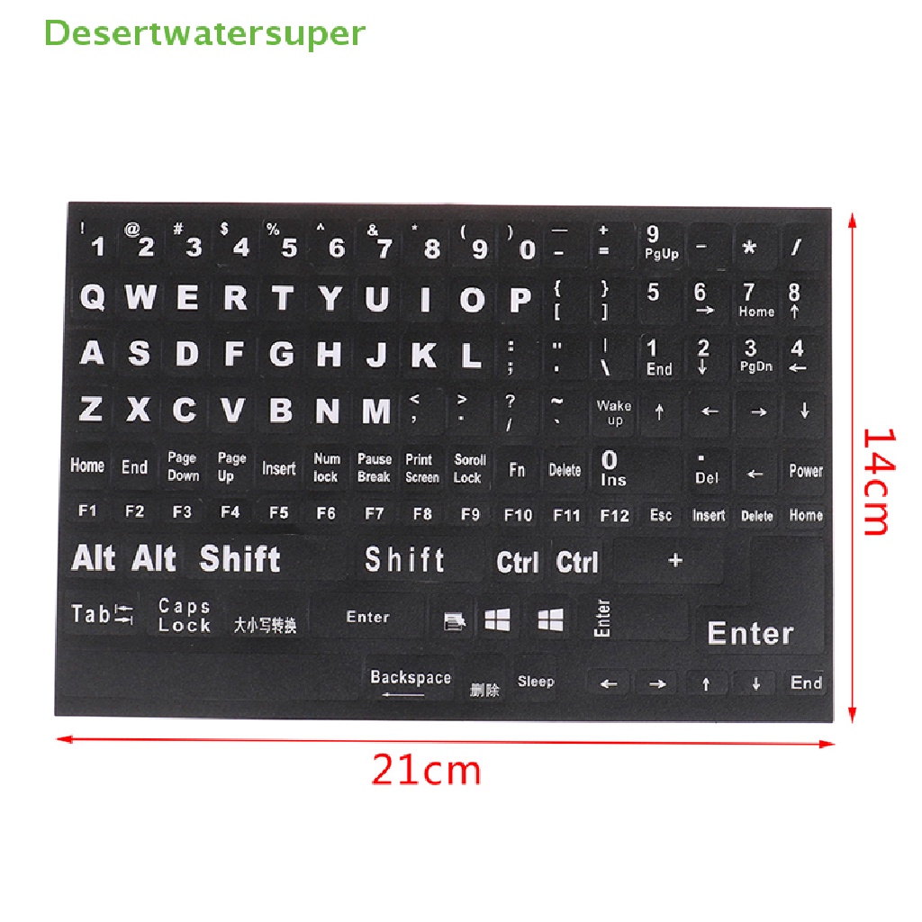 Miếng Dán Bàn Phím Máy Tính Trong Suốt In Chữ Tiếng Anh DSVN