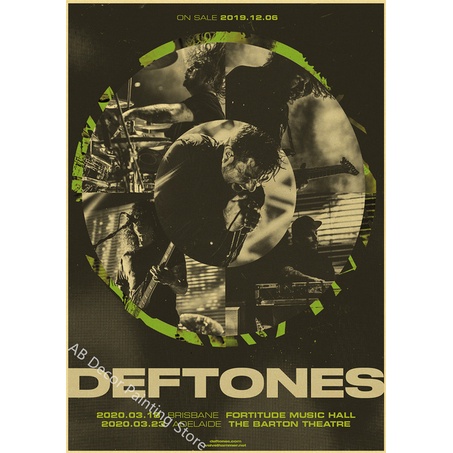 Áp Phích Giấy kraft In Hình Ca Sĩ deftones Nghệ Thuật Cổ Điển Trang Trí Phòng Ngủ / Quán Cà Phê / bar