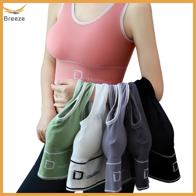 Áo Ngực Thể Thao Không Đường May Có Miếng Lót Nâng Ngực Tháo Rời Được Dành Cho Nữ