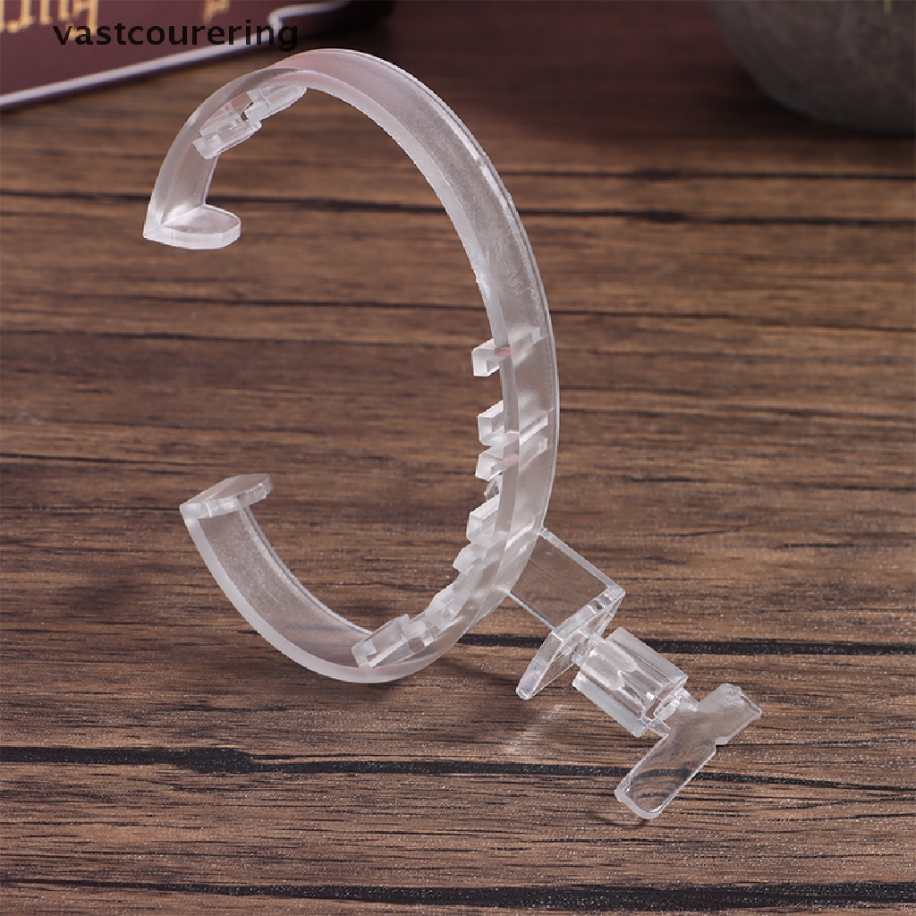 Giá Đỡ Nhựa Trong Suốt Hình Chữ C 10CM Trưng Bày Trang Sức / Đồng Hồ