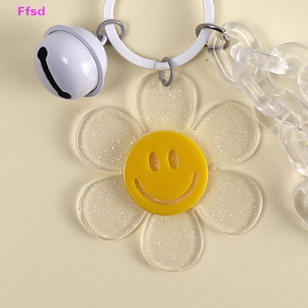 {Ffsd} Móc Khóa Acrylic Hình Hoa Hướng Dương Mặt Cười Mặt Cười Dễ Thương Màu Kẹo Ngọt Phụ Kiện Trang Trí Ba Lô Đồ Chơi Xe Hơi Cho Nữ