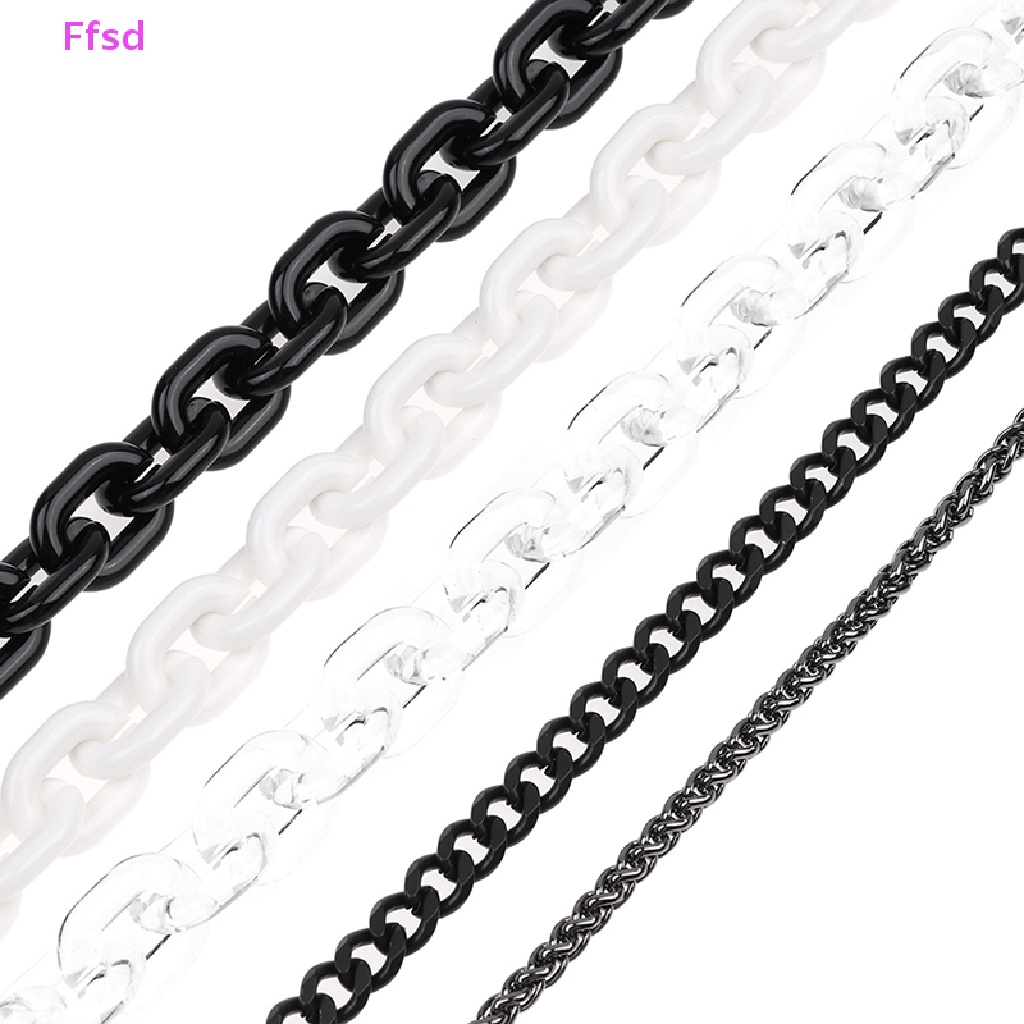 {Ffsd} Phụ Kiện Dây Đeo Túi Xách Bằng Acrylic Màu Đen