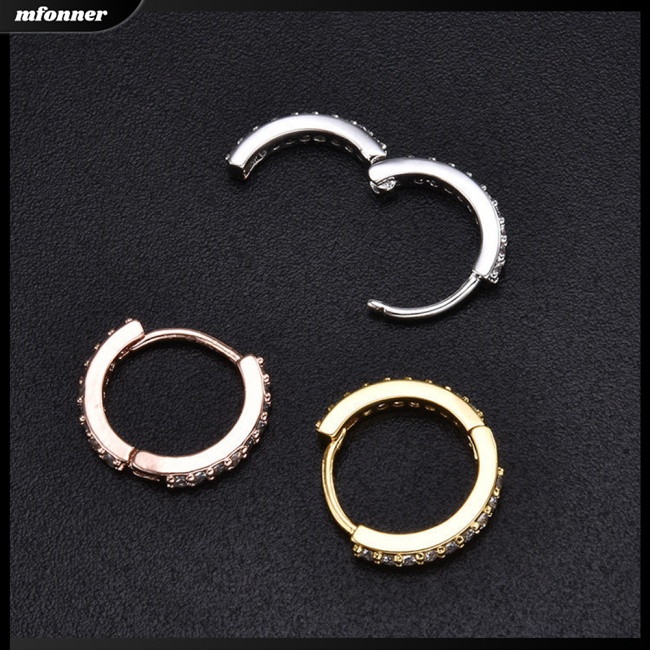 Bông Tai Hình Tròn Nhỏ Đính Đá Zircon Thời Trang Cho Nữ