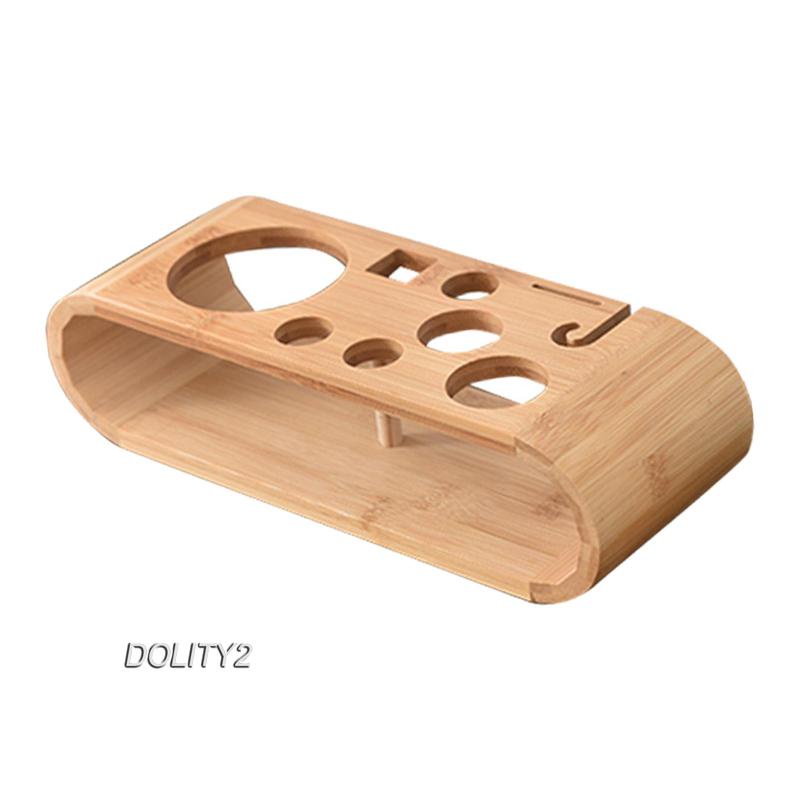 Giá Đỡ Bình Lắc Cocktail Để Bàn Bằng Gỗ 2 Ngăn Cho Bartender