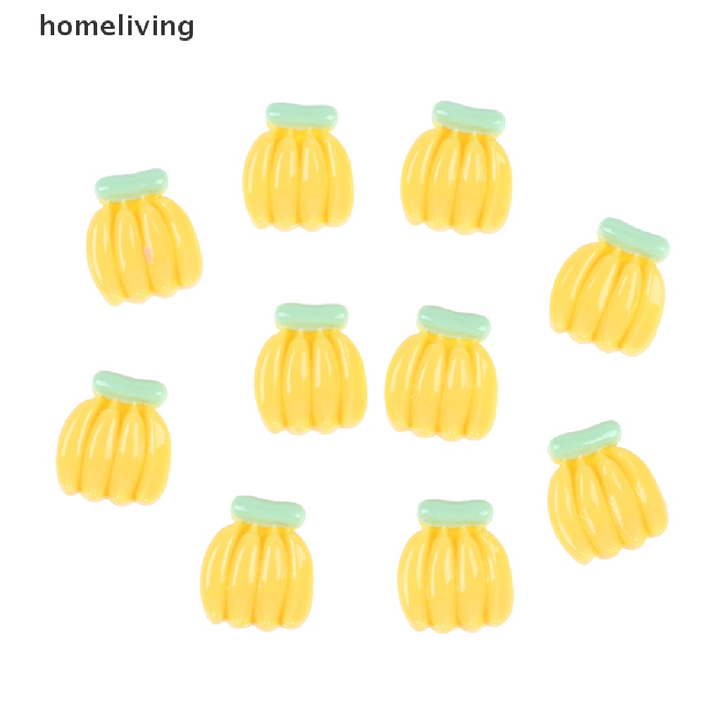 Set 10 Quả Chuối Giả Trang Trí Nhà Búp Bê Tỉ Lệ 1: 12