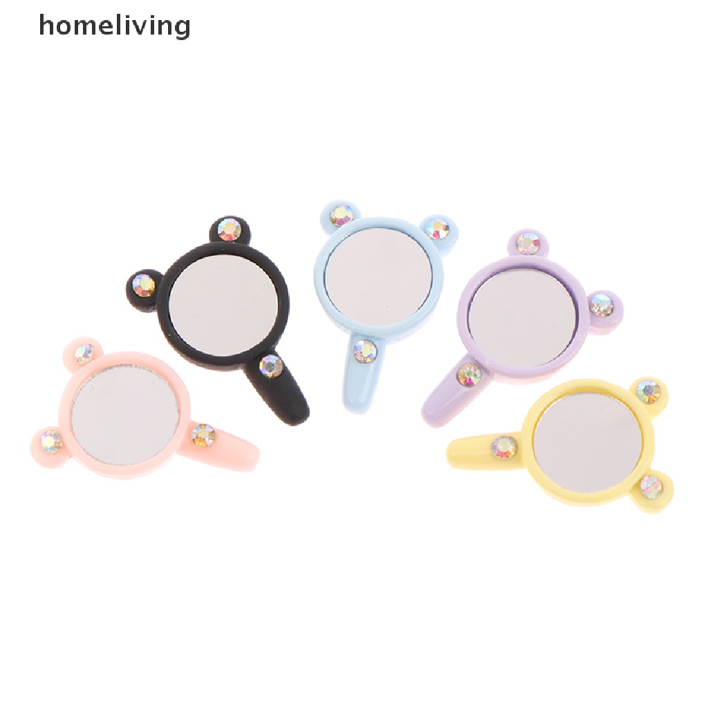 Set 5 Gương Trang Điểm Hình Gấu Tỉ Lệ 1: 12 Cho Nhà Búp Bê DIY