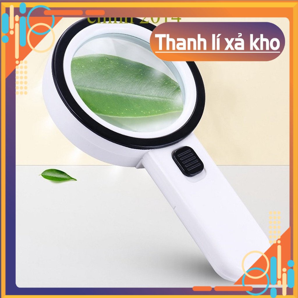 Kính lúp độ phóng đại 30 lần chuyên dụng độc sách báo, có đèn (Tặng Móc khóa đa năng 3in1) giam mạnh 20k