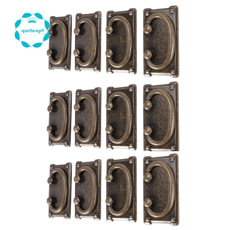 Set 12 Tay Nắm Ngăn Kéo Tủ Bằng Đồng Phong Cách Vintage