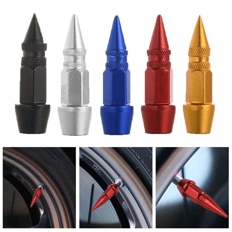 Vỏ Bọc Van Lốp Xe Hơi / Xe Máy Bằng Kim Loại Nhiều Màu Cá Tính DIY