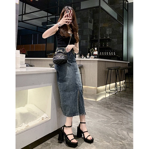 Giày búp bê Cao Gót Sandal Quai Ngang Thời Trang Mùa Hè 2023 Cho guốc Nữ dép cao gót nữ dày cao gót sục nữ dép thời trang mary jane