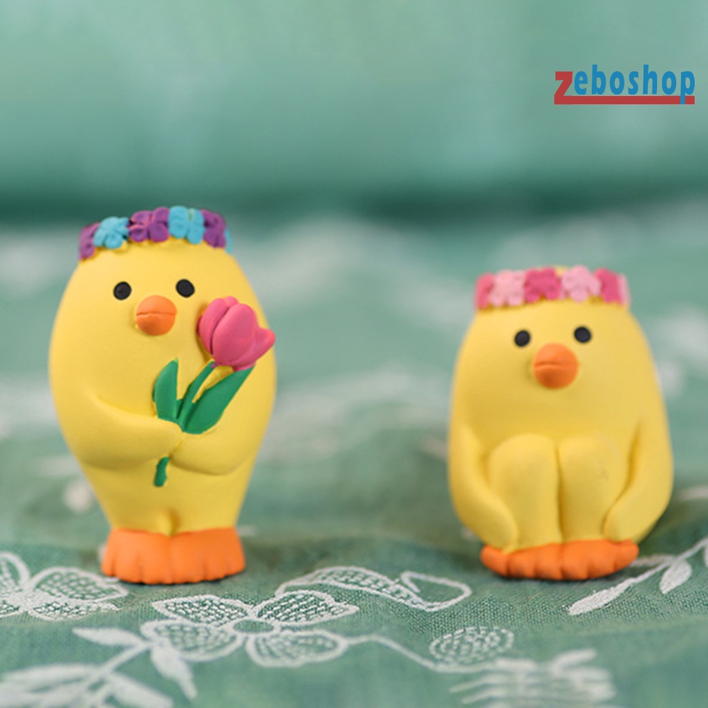 Đồ trang trí Gà / Thỏ / Trứng / Gà Hoạt Hình Bằng Nhựa Resin Thủ Công Trang Trí Nhà Búp Bê