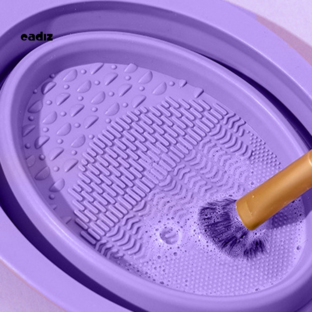 Bộ 3 Dụng Cụ Vệ Sinh Cọ Trang Điểm Bằng Silicon Mềm Độ Co Giãn Cao