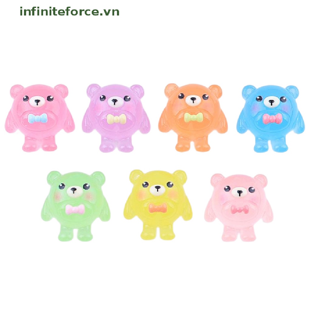 Bộ 5 Tượng Gấu Phát Sáng Trang Trí Tiểu Cảnh