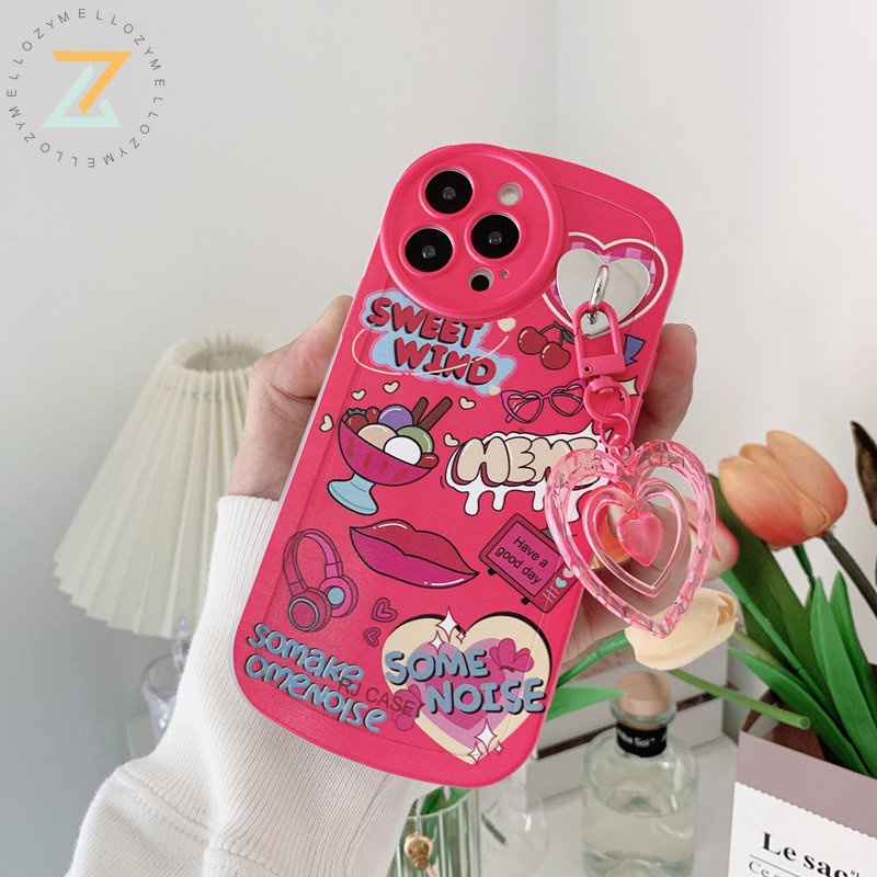 Realme C55 C35 Realme C11 2021 C20 C15 C12 C3 C21Y C17 C25 C25Y Realme 5 5i 6i 9i 7i Narzo 50A Prime F9 F7 F11 Pro Big Eyes Phong cách văn học Fruit Red Lips Vỏ điện thoại silicon
