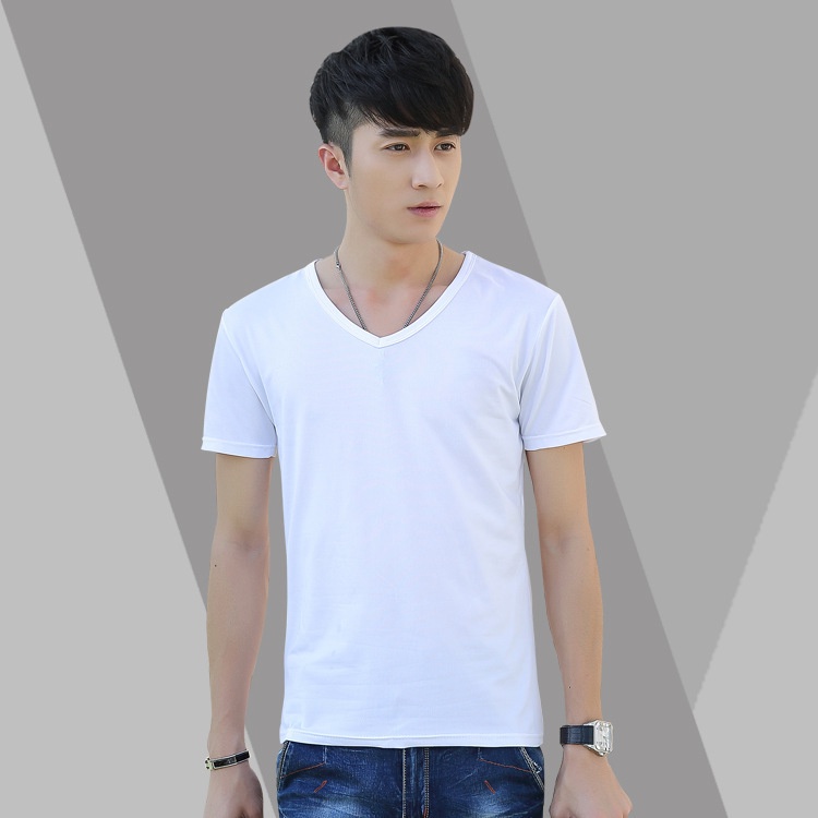 Áo Thun cotton Ngắn Tay Cổ Tròn Màu Trơn Thời Trang Mùa Hè Mới Cho Nam