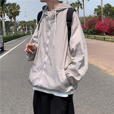 Giao Hàng Trong Vòng 24 Giờ#Ultra Áo Khoác Chống Nắng Siêu Nhẹ Thoáng Khí Dáng Rộng Màu Trơn Phong Cách Hồng Kông Thời Trang Mùa Hè Cho Nam