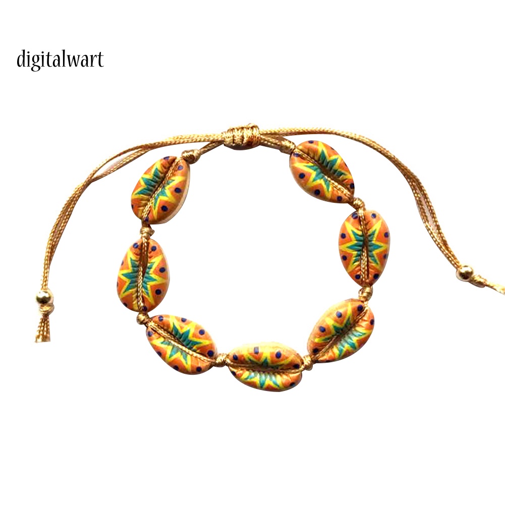 Kỹ Thuật Số| Vòng Tay Dây Bện Gắn Vỏ Sò Phong Cách Hawaii