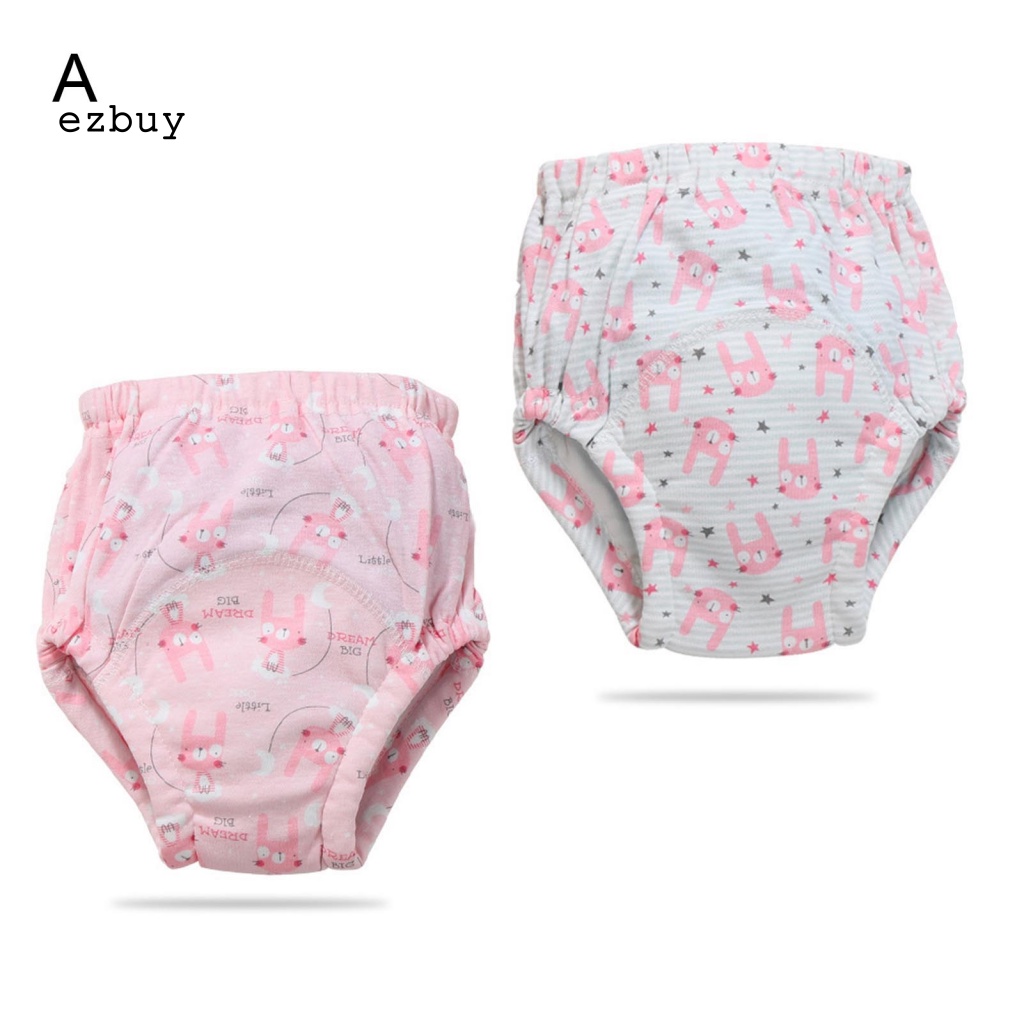 Set 2 Tã Quần 6 Lớp Bằng Cotton Có Thể Giặt Cho Trẻ Em