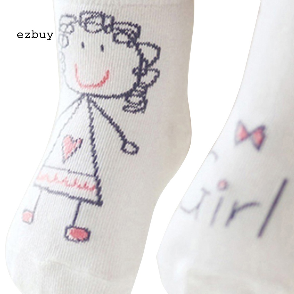 1 Đôi Vớ Cotton Mềm Chống Trượt In Họa Tiết Hoạt Hình Dễ Thương Cho Bé