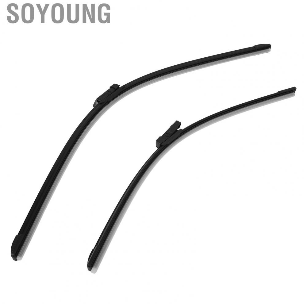 Soyoung Windscreen Wiper Blades  Waterproof Windshield Safely Driving Black Duarable for Car
