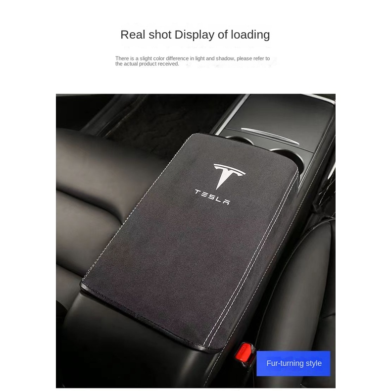 Phụ Kiện Trang Trí Bảng Điều Khiển Trung Tâm Xe Hơi Tesla model 3 Bằng Da Lộn