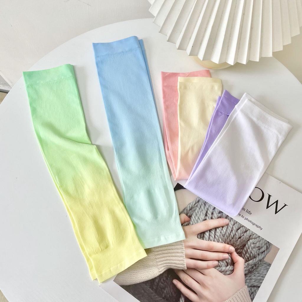Ống Tay Áo Chống Nắng Và Tia Uv Vải Lạnh Siêu Co Giãn Màu Gradient Mới