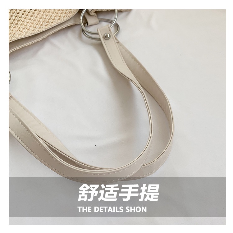 Túi Xách Đeo Vai / Kẹp Nách Chất Liệu Cói Kích Cỡ Lớn Thời Trang Mùa Xuân 2023