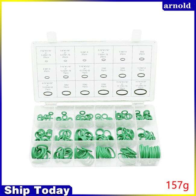 Hộp 270 Vòng Đệm Cao Su 18 Ngăn Cho Máy Điều Hòa Xe Hơi