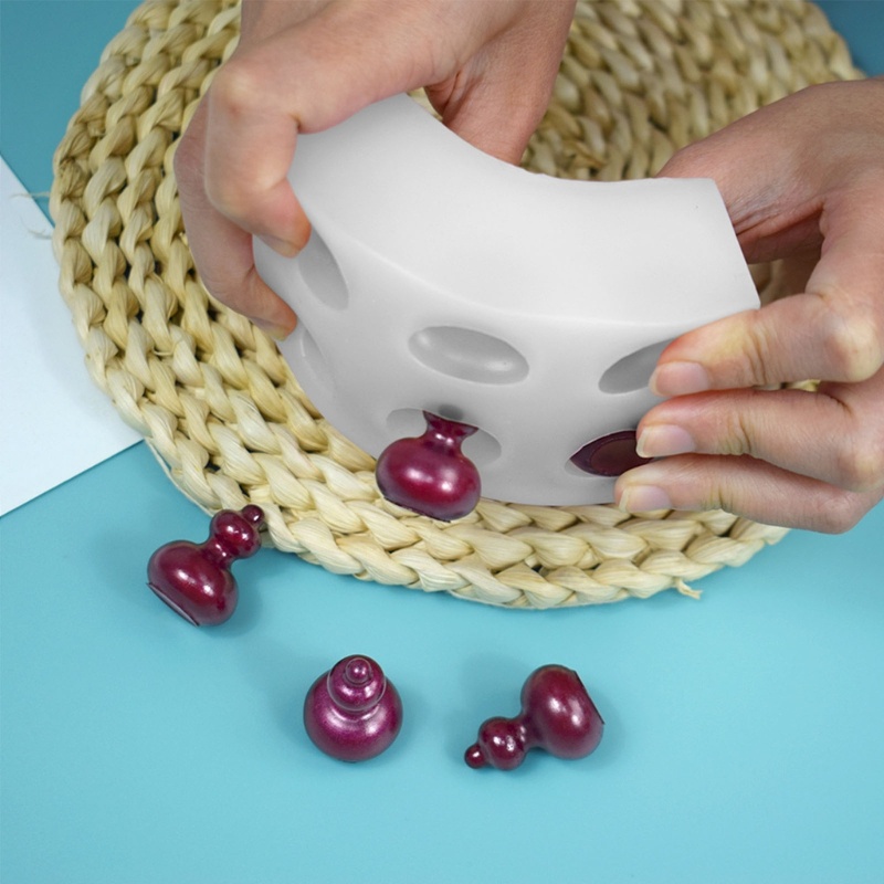 Khuôn Silicone 6 Ngăn Tạo Hình Quả Bầu Trang Trí Bánh / Làm Chocolate 3D