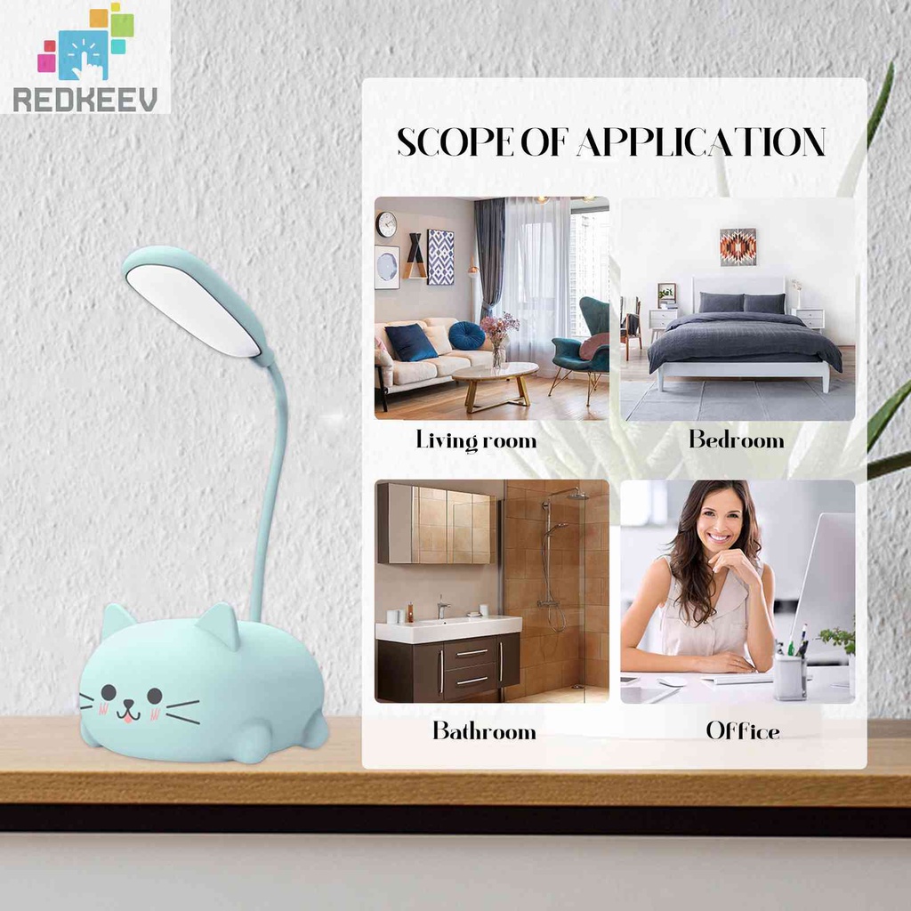 Đèn Đọc Sách 400mAh Bảo Vệ Mắt Hình Mèo Đáng Yêu
