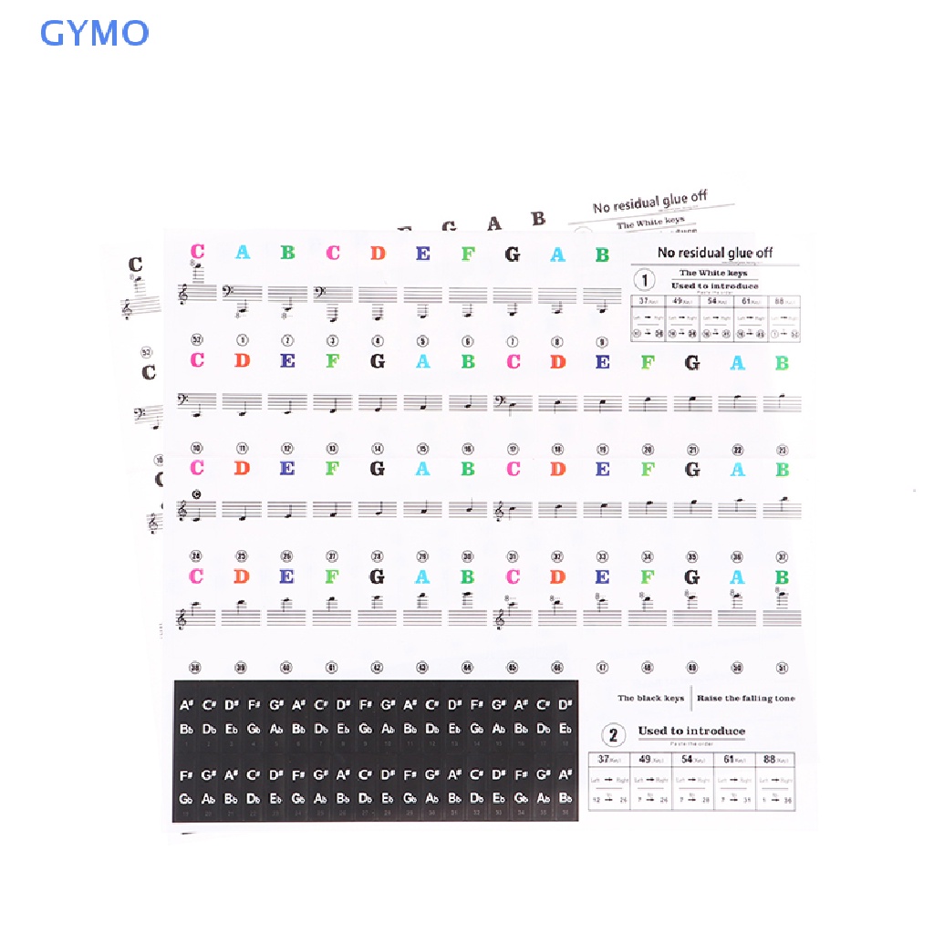 Miếng Dán Phím Đàn Piano Điện Tử 54 / 61 Trong Suốt