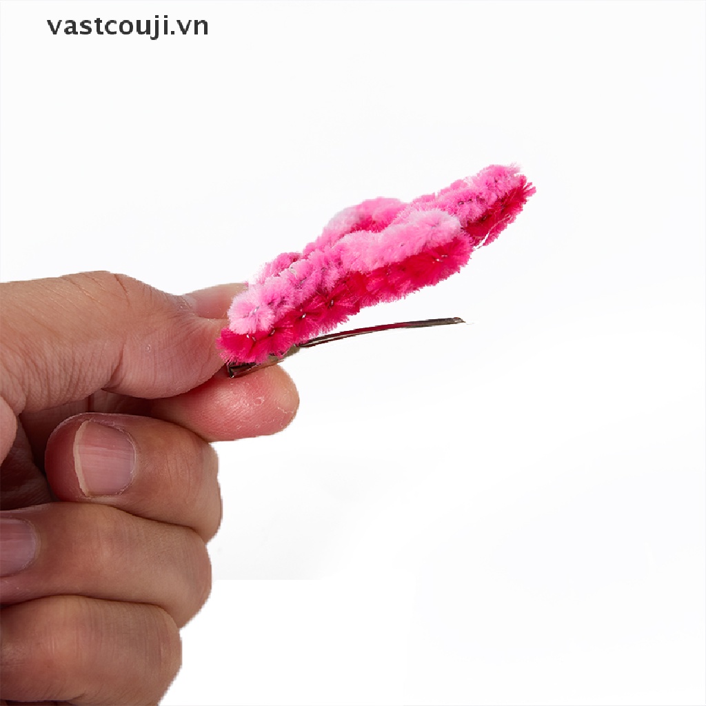 Kẹp Tóc Hình Ngôi Sao Phối Lông Phong Cách Lolita Y2k