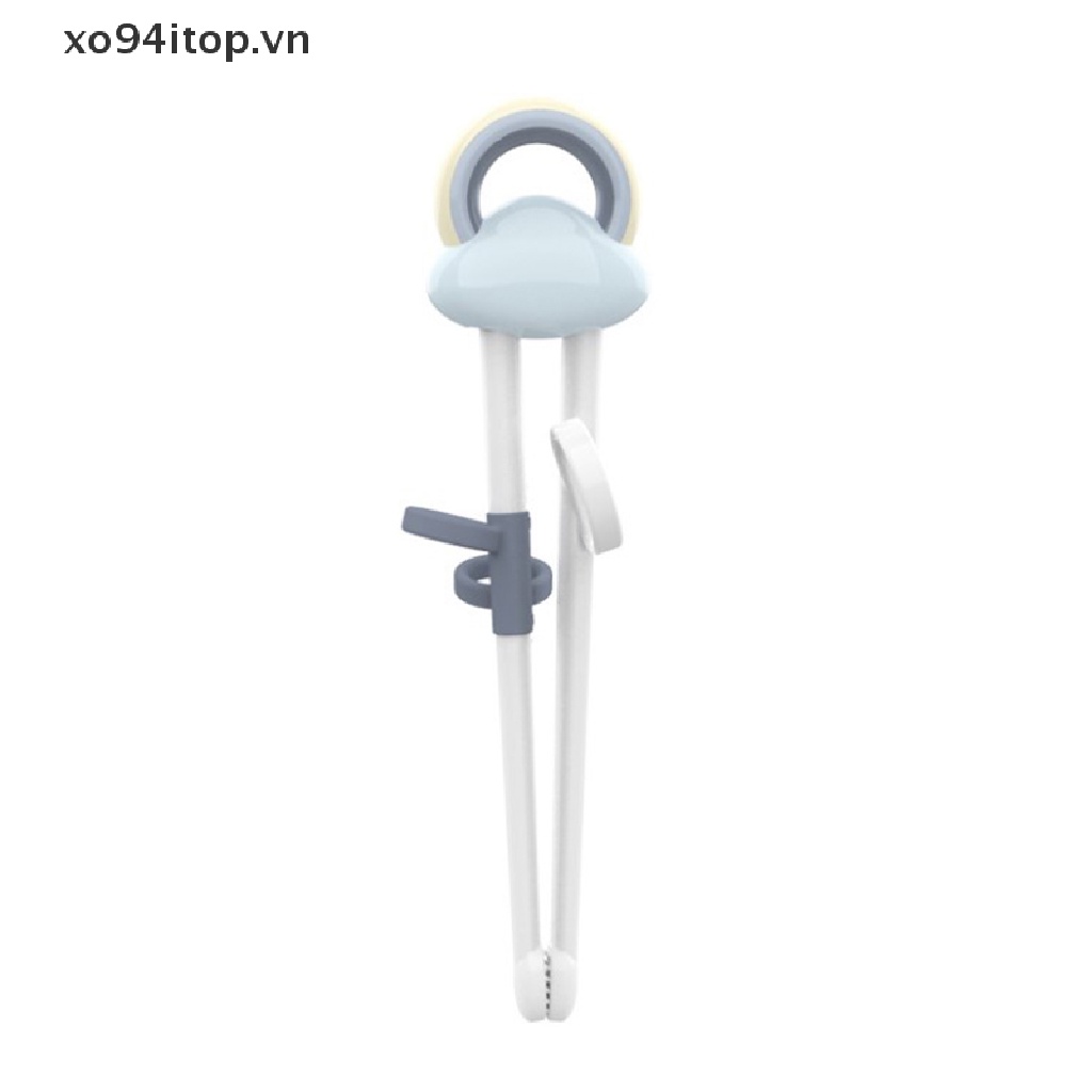 1 Cặp Đũa Tập Ăn Có Thể Tái Sử Dụng Kèm Vòng Silicon Cho Bé