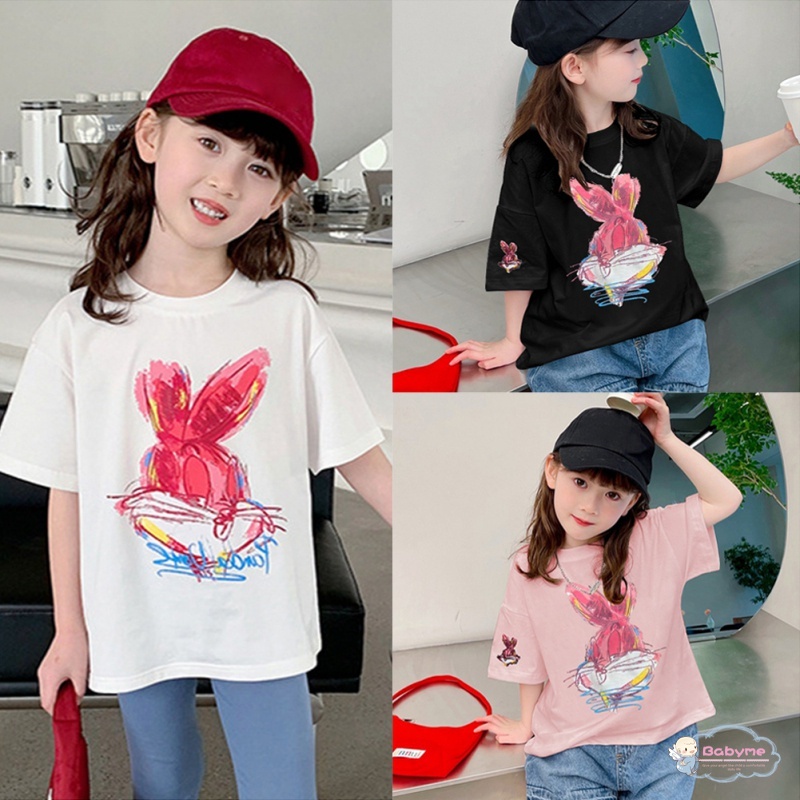 Áo Thun Tay Ngắn Thoải Mái Chất Lượng Cao Dễ Thương Cho Bé Gái