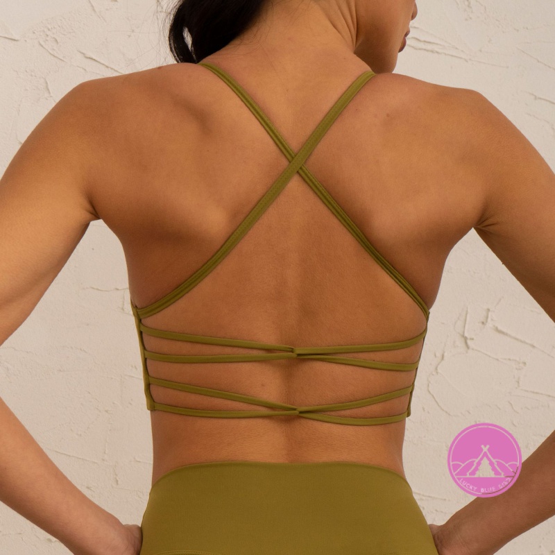 Áo tập gym nữ  gym bra  áo bra tập gym  Đồ tập thể thao gym Dây Chéo Lưng & Quần Bó Sát Tập Yoga