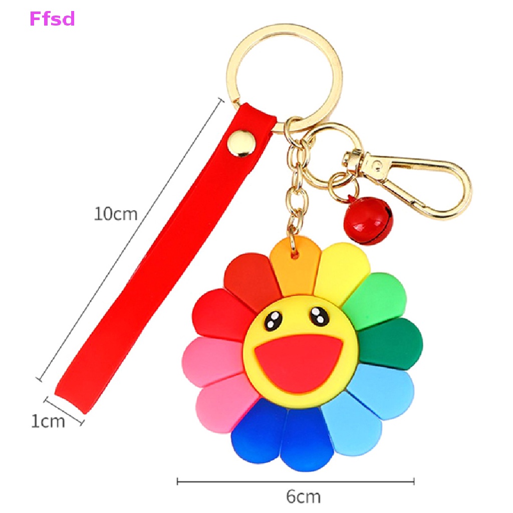 {Ffsd} 2023 Phụ Kiện Móc Khóa Cao Su Resin Hình Hoa Hướng Dương Ngọt Ngào Dễ Thương Cho Nữ