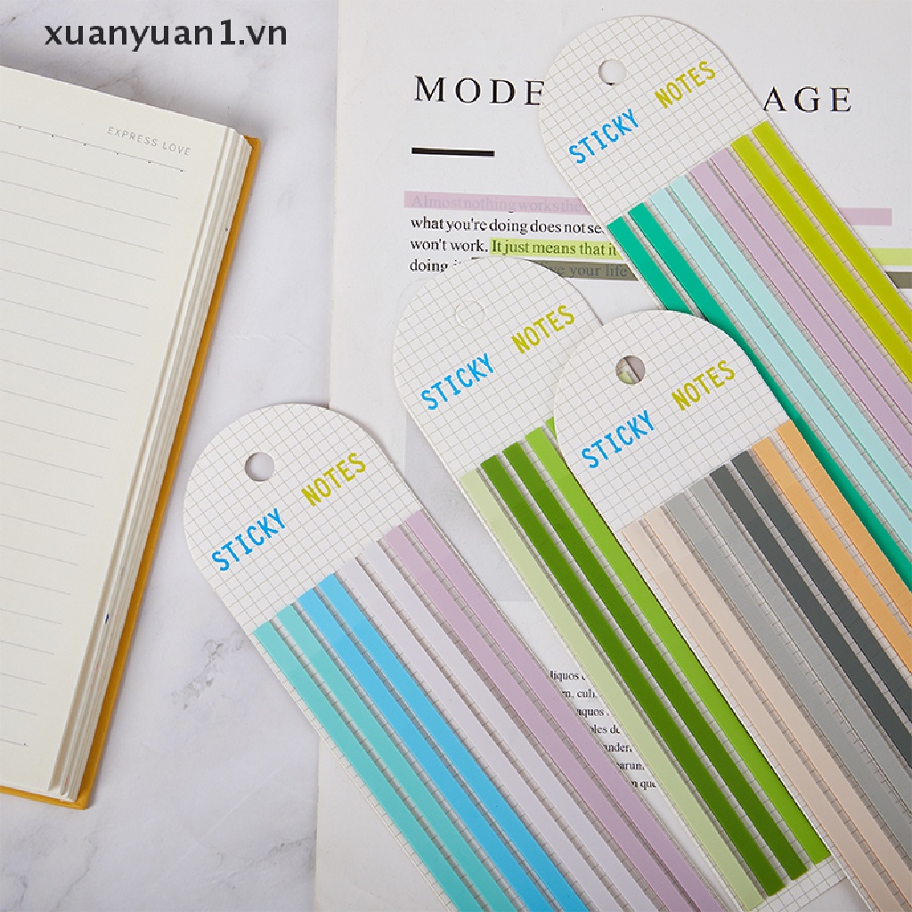 Set 160 Miếng Dán Ghi Chú Màu Macaron Trong Suốt Siêu Mỏng Tiện Dụng