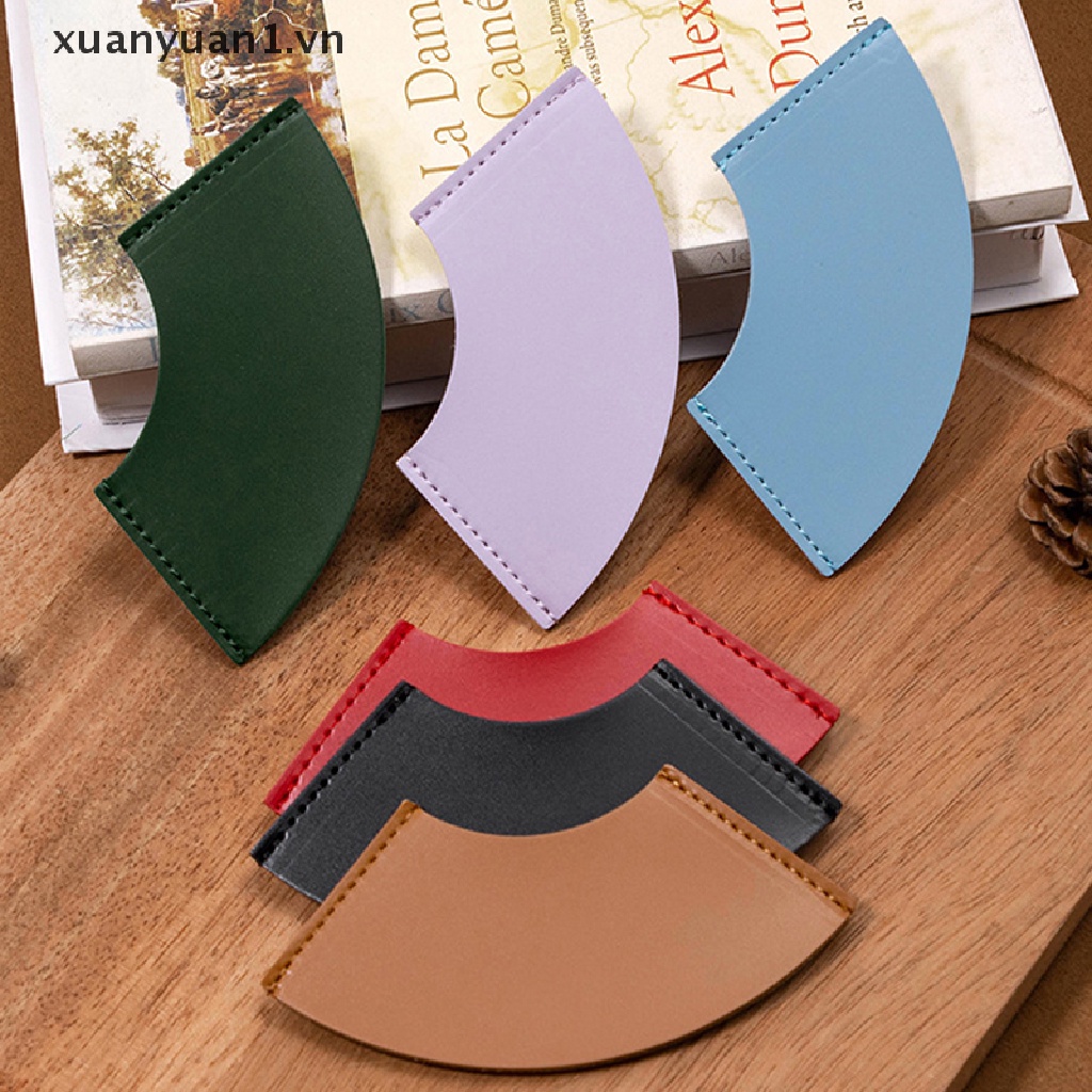 Xuan Kẹp Đánh Dấu Trang Sách Mini Bằng Da Hình Quạt Cầm Tay Vintage Làm Quà Tặng Cho Học Sinh / Trẻ Em