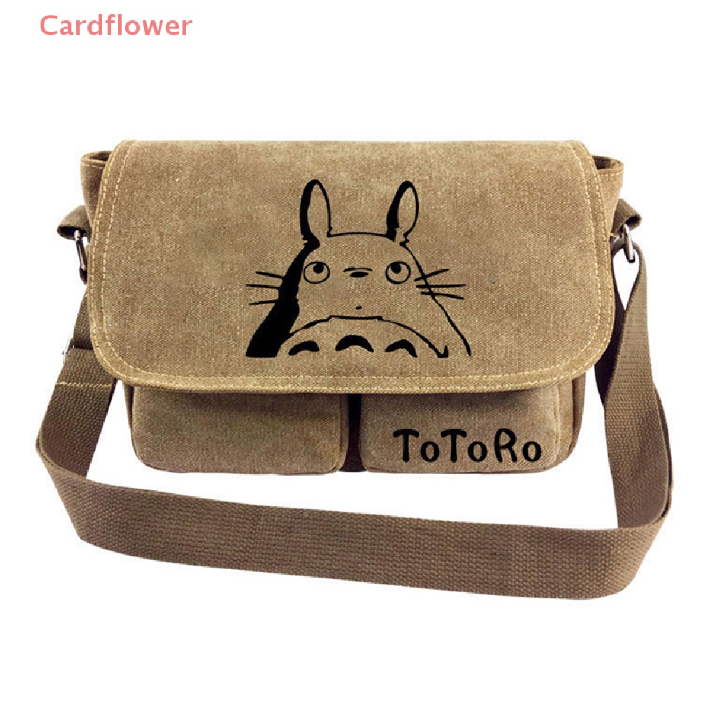 Túi Đeo Chéo Vai Bằng Vải Canvas Họa Tiết Hoạt Hình Anime Mới
