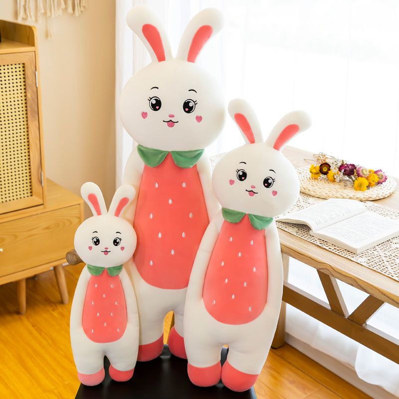 Gối Ôm Hình Chú Heo / Thỏ / Dâu Tây Bằng Nhung Dễ Thương Xinh Xắn