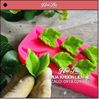 Khuôn silicon Vỉ Lá Kép làm bánh rau câu 3D 4D nhấn xôi