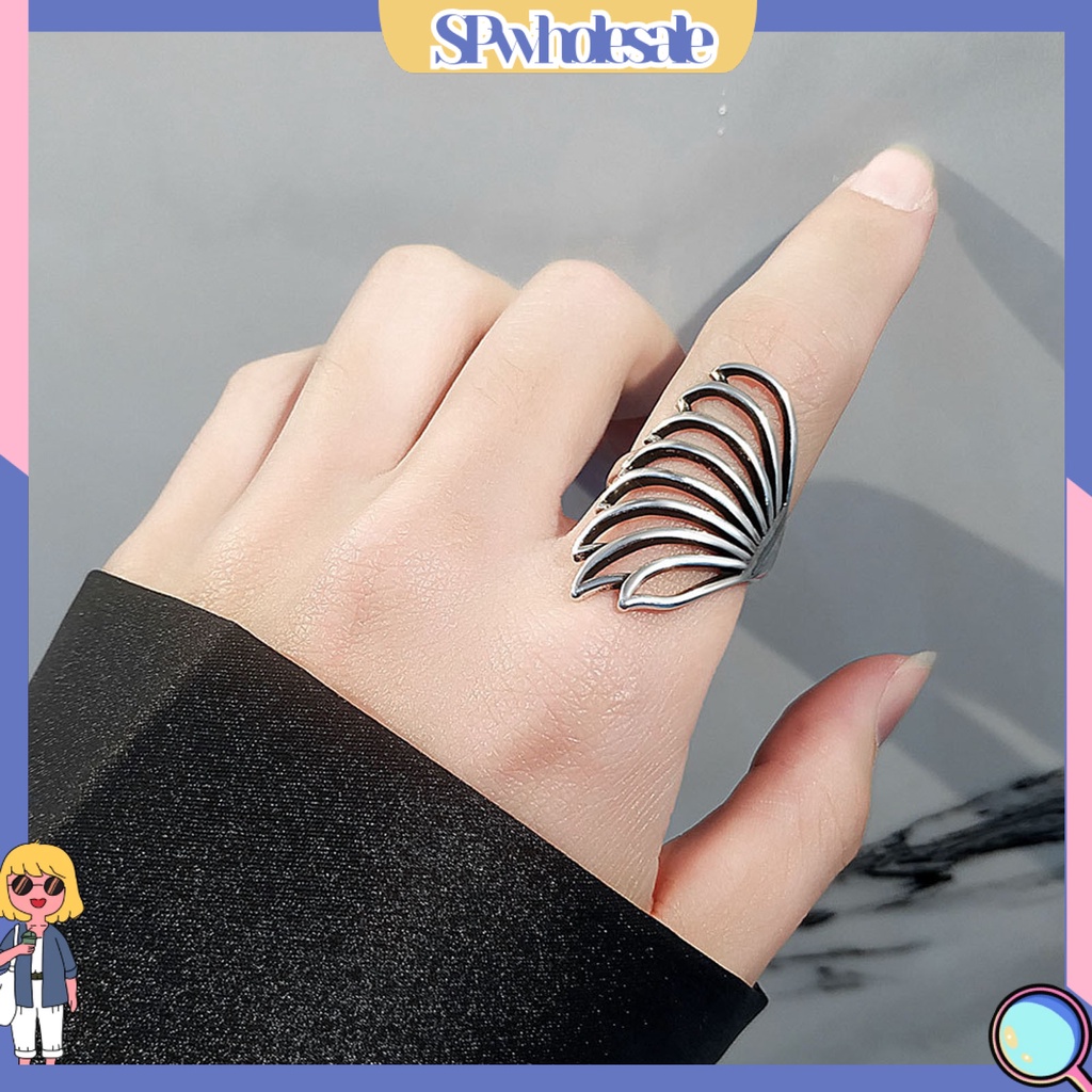 <SPwholesale> Nhẫn Hở Hình Bướm Bằng Đồng Phong Cách Hip hop