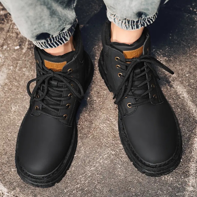39-44 size high-top martin shoes nam martin shoes thick-soled overall boots outdoor martin shoes lace-up martin boots trendy casual motorcycle boots fashion rhubarb boots giày bệt nam fashion height-