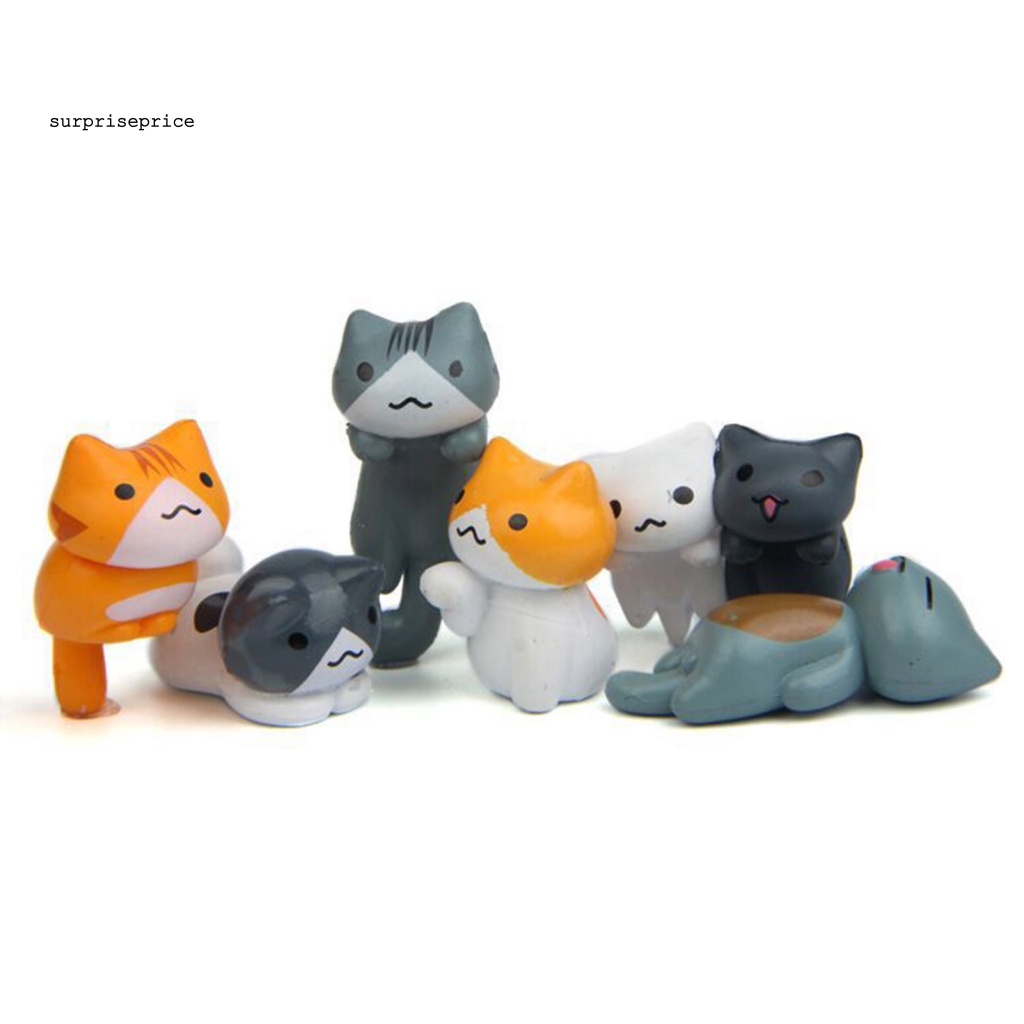 Bộ 6 Đồ trang trí Mèo Chống Trầy Xước Để Bàn Trang Trí