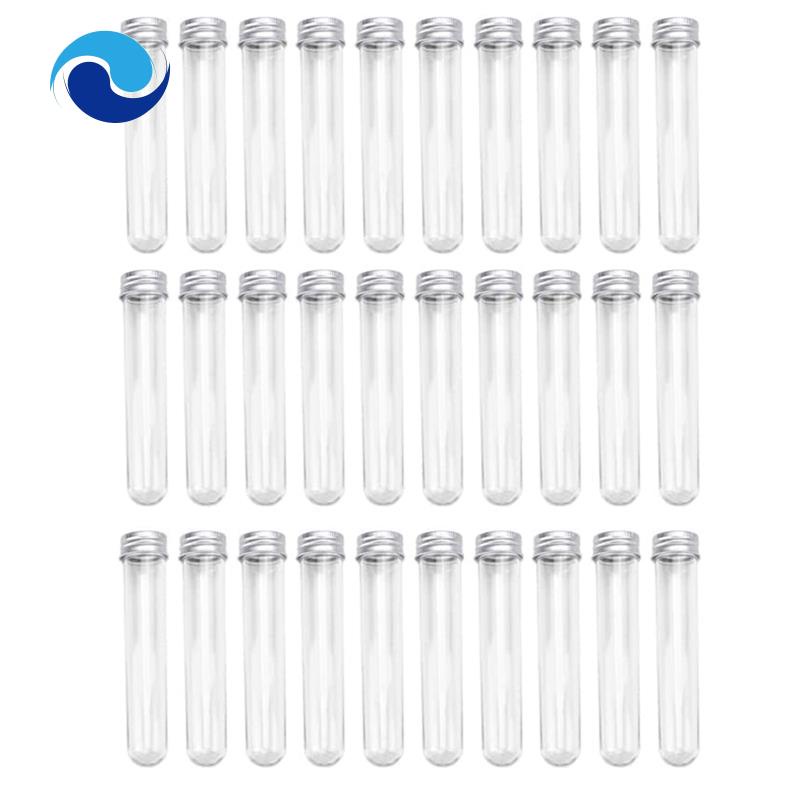 Set 30 Ống Nghiệm Nhựa 45Ml Có Nắp Trong Suốt Tiện Dụng